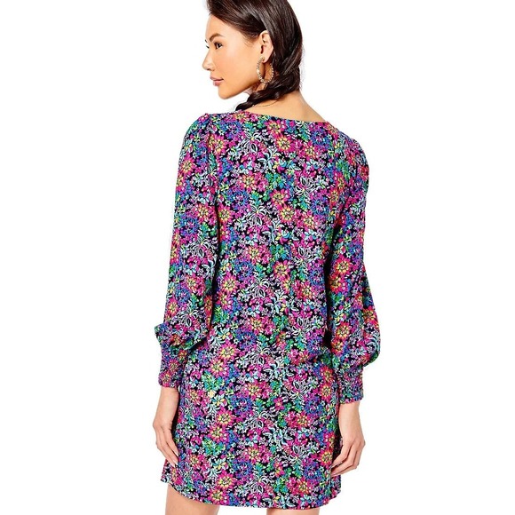 Lilly Pulitzer Diann Smocked L/S Dress Multi Feeling Fantastic Women Small NWOT - Picture 3 of 9